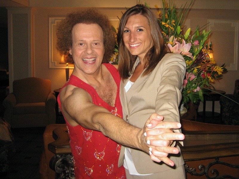 Colleen Orsino welcomes Richard Simmons at The Radnor Hotel